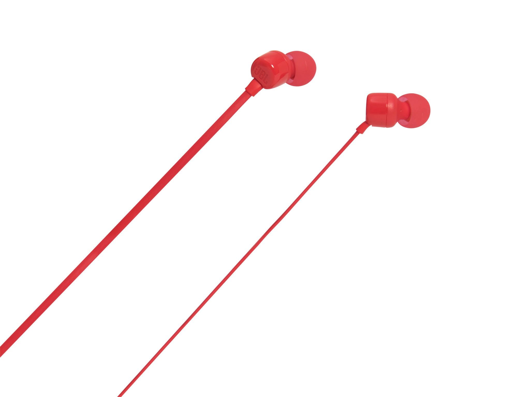 JBL T160 Tune Wired In-Ear Headphone with Mic - Red JBL T160 Tune Wired In-Ear Headphone with Mic - Red